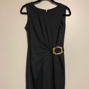Calvin Klein black dress with side ring